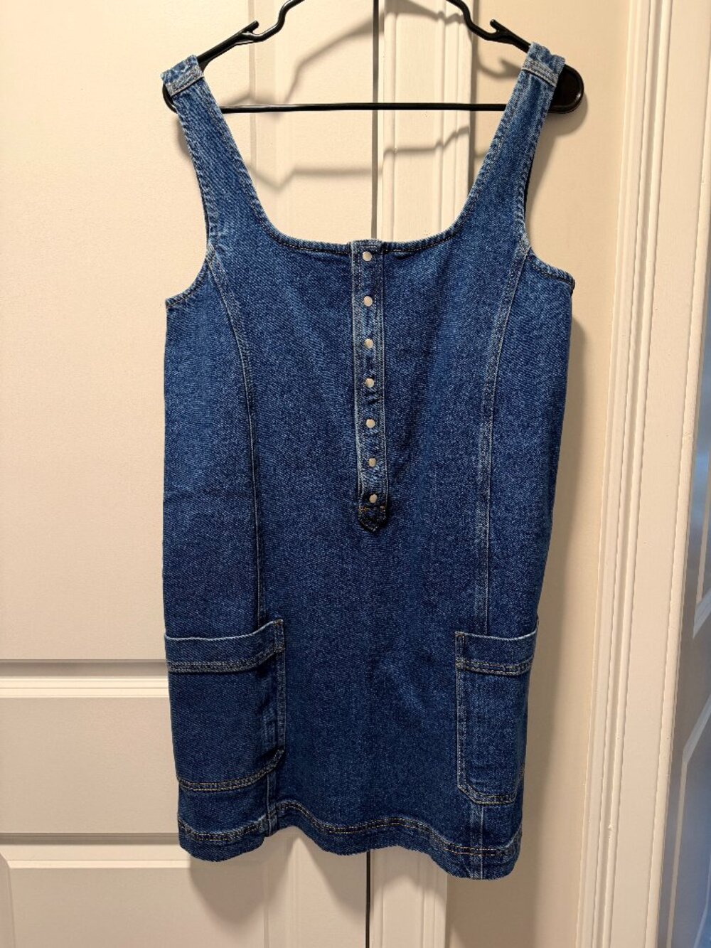 Sezane Adria Dress Denim Blue - Size 4